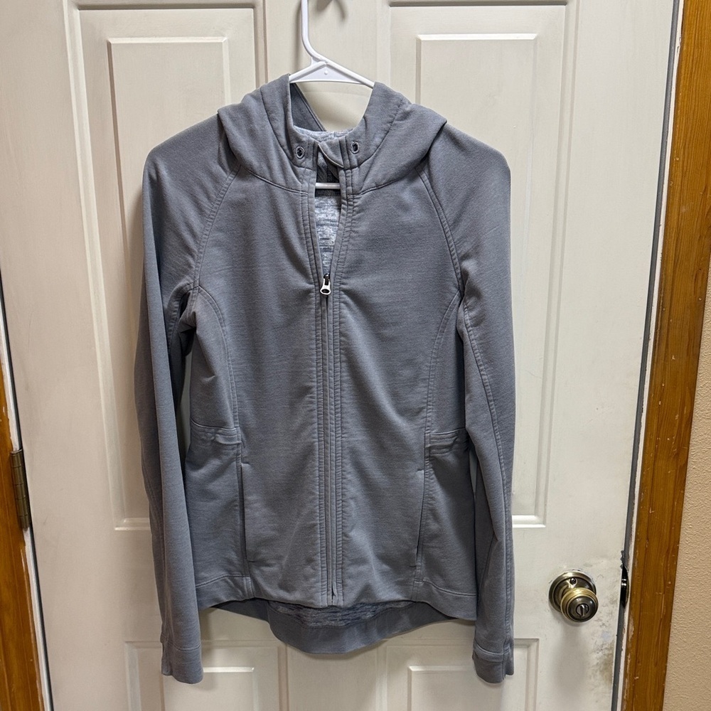 Lululemon Older Style Stylish Gray Zip-Up Hoodie Sweatshirt size 4